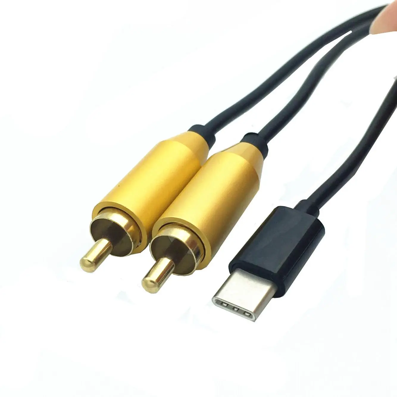 HOT USB Тип C штекер на двойной RCA Мужской стерео аудио Y сплиттер адаптер