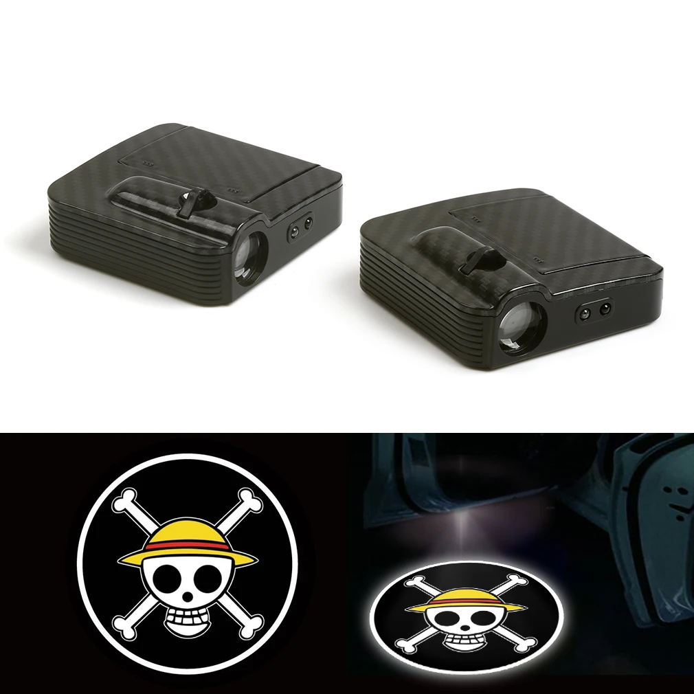 

Wireless White Skull Courtesy Car Logo Door Ghost Shadow Laser Projector Light