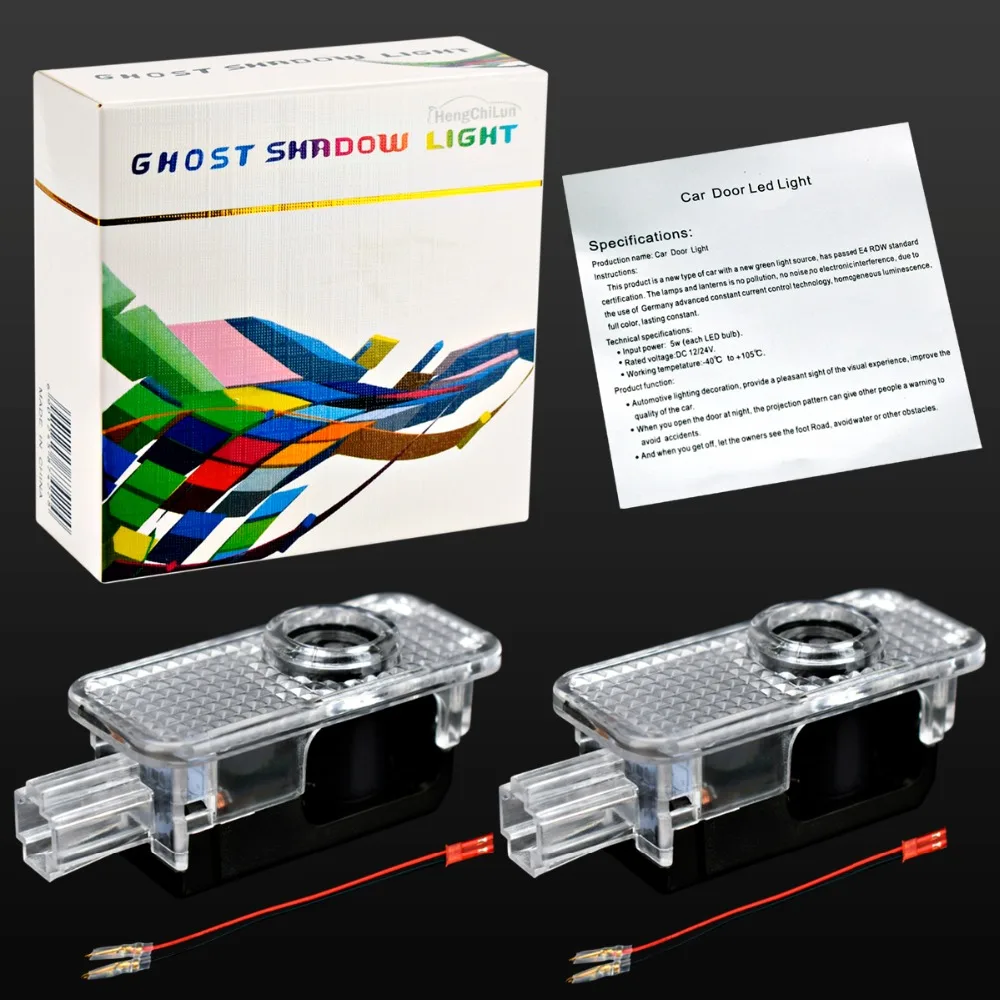 

2PCS/Set Car LED logo light Ghost Shadow Light Welcome Lamp For Audi A6 C6 A3 Q5 Q7 S Line Quattro TT car light accessories