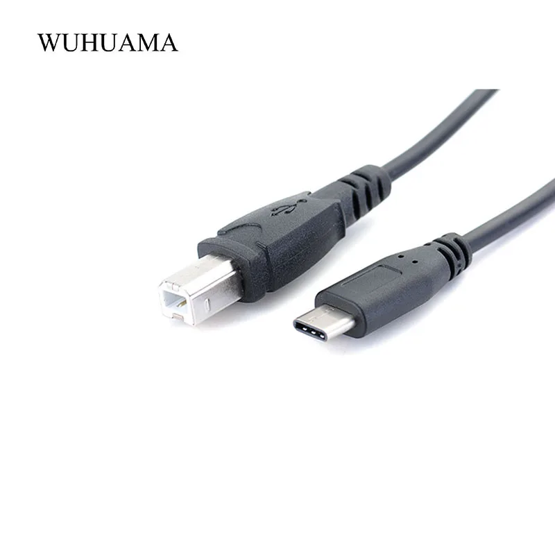 Cable de impresora tipo C USB B, adaptador de Impresora Tipo C macho a B macho, OTG para PC, portátil, elepiano, DAC|Enchufe y conectores| -