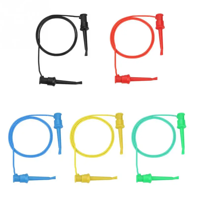 

New 5Pcs P1520 Colorful Multimeter Electrical Test Dual SMD IC Silicone Lead Test Clip Hook