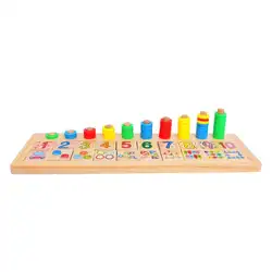 Красочная деревянная игра Матч доска фигуры для детей счетная математическая обучающая игрушка