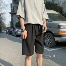 Мужская футболка летняя новая популярно среди молодежи порт Ветер Пять Брюки Свободные повседневные брюки индивидуальность Молодежная повседневная мужская одежда