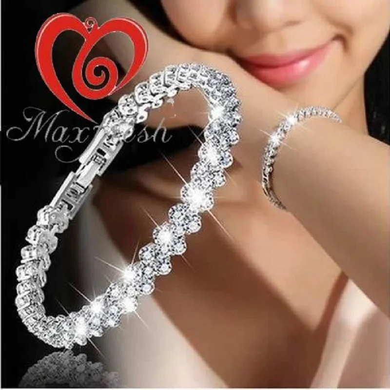 Maxfresh Trendy Crystal Charm Bracelet For Women | Украшения и аксессуары