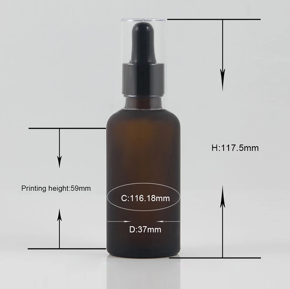 50ml Frosted Amber Glass Dropper Bottle Refillable Tea Tree Oil Essential Aromatherapy Perfume Container Liquid Pipette | Красота и