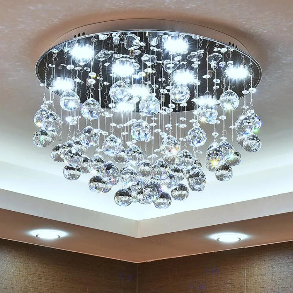 

Fashion Crystal Round Led Chandeliers Led Lamp High-power 40w Led Chandelier Lighting Living Room Led Lustre Light Chandelier Z3