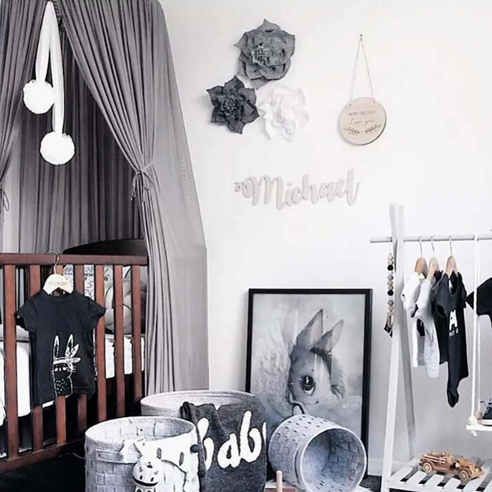 5 Colors Hanging Kids Baby Bedding Dome Bed Canopy Princess Cotton Mosquito Net Bedcover Curtain Fo