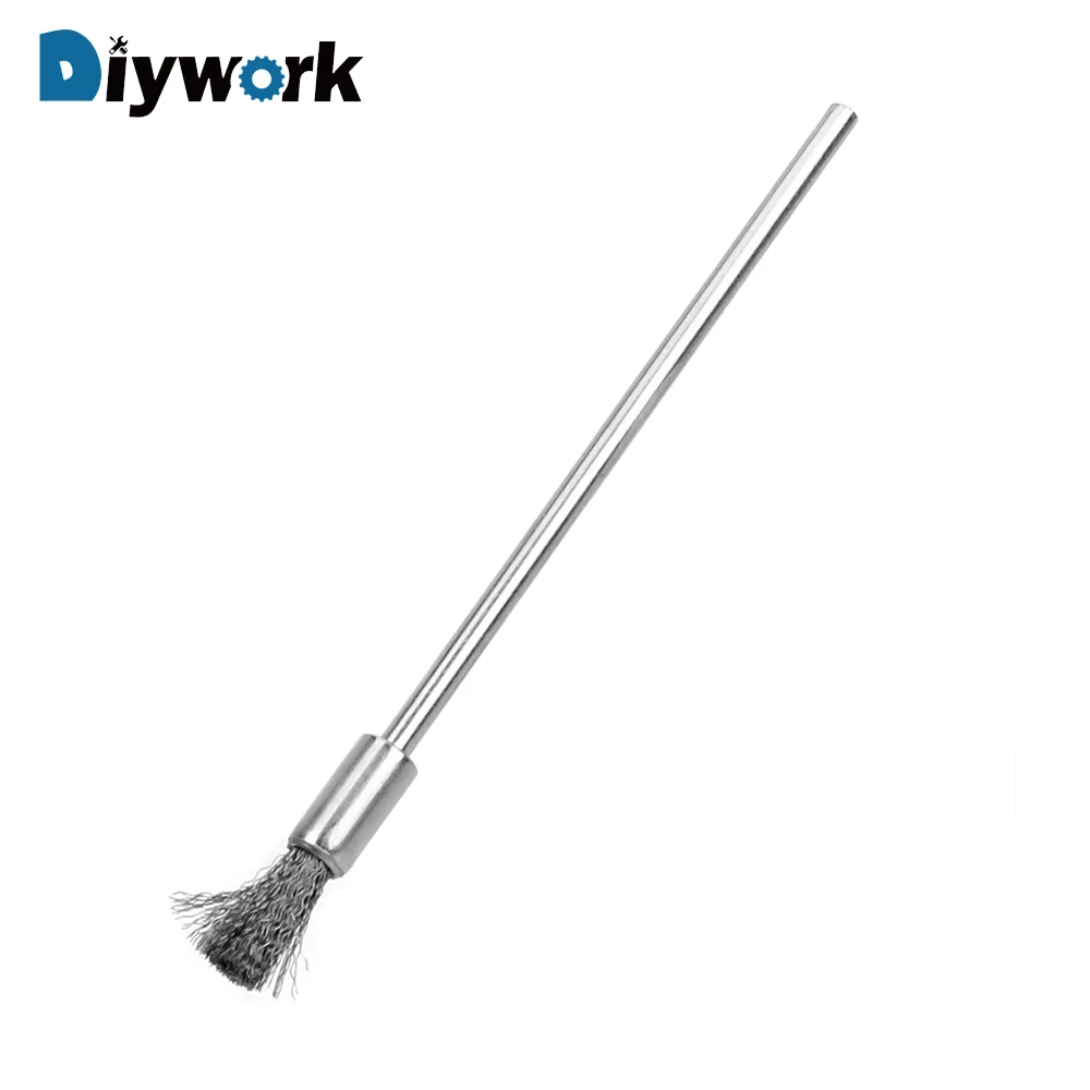 

DIYWORK 10cm Length Mini Burr Brush Steel Wire Brush Polishing Wheel Brush Carbon Cleaning Tool