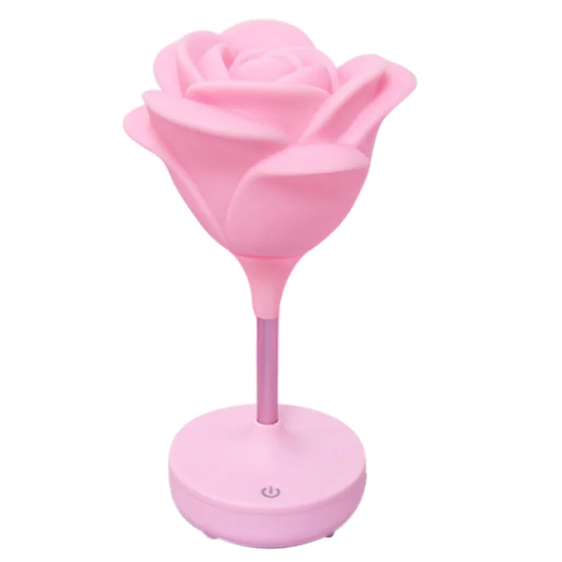 

ClickDimmable Led Night Light Lamp Silicon Floral Rose For Baby Children Kids Gift Bedside Bedroom Living Room Decoration