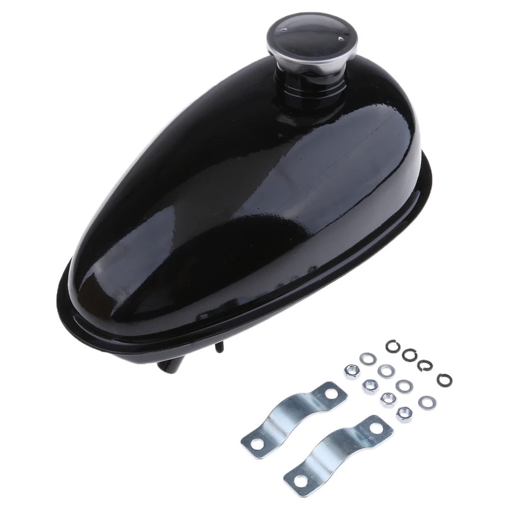 

49cc 66cc 80cc Engine Motorized Bicycle Iron Fuel Gas Tank W/ Cap & Petcock 3L New