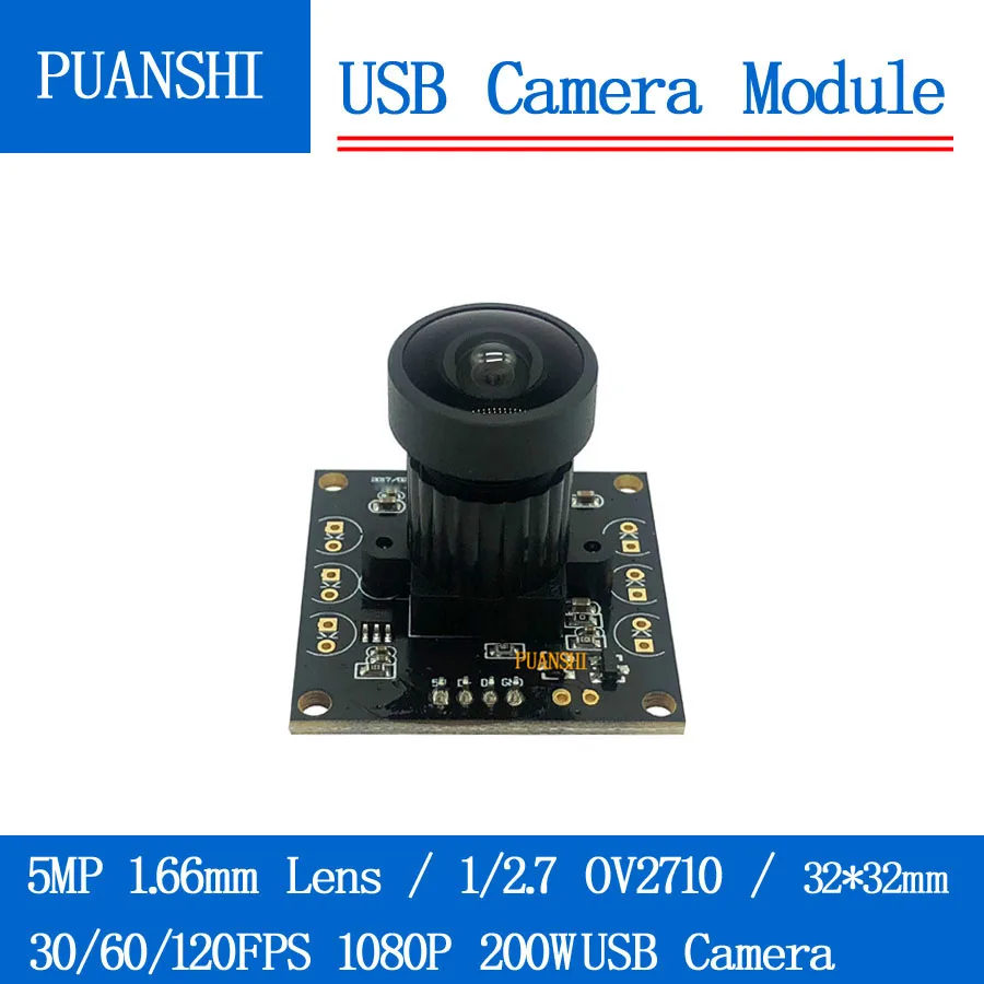 

1080P Full HD MJPEG 30FPS/60FPS/120FPS 170degree USB camera module 2MP OV2710 CCTV Surveillance camera support Linux UVC