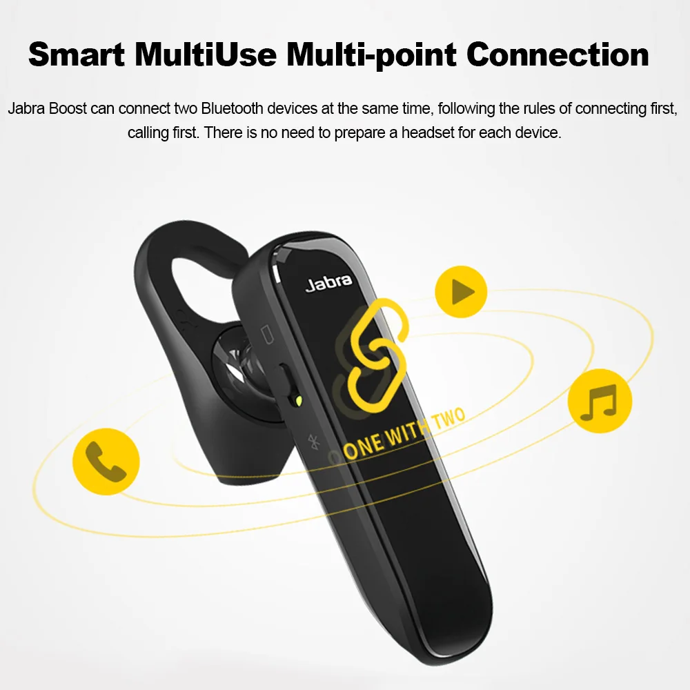 Jabra Boost ушные крючки беспроводные Bluetooth деловые наушники портативные наушники-вкладыши для телефона Hands-free с микрофоном