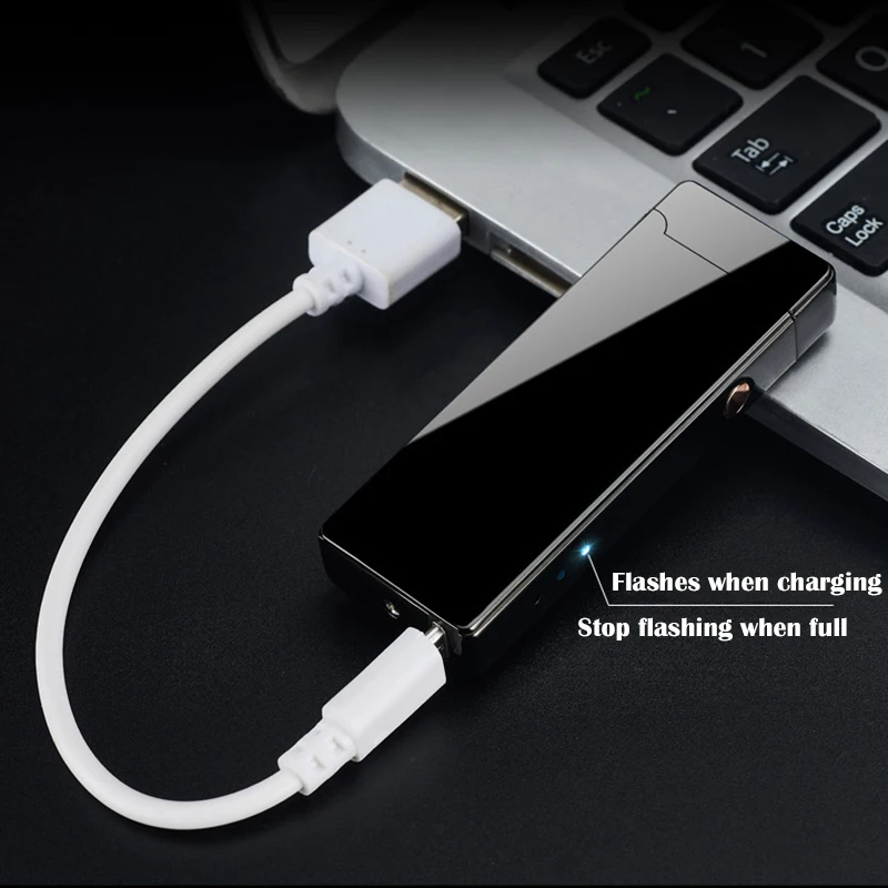 Перезаряжаемая Зажигалка Usb с двойной перекрестной дугой Электронная зажигалка
