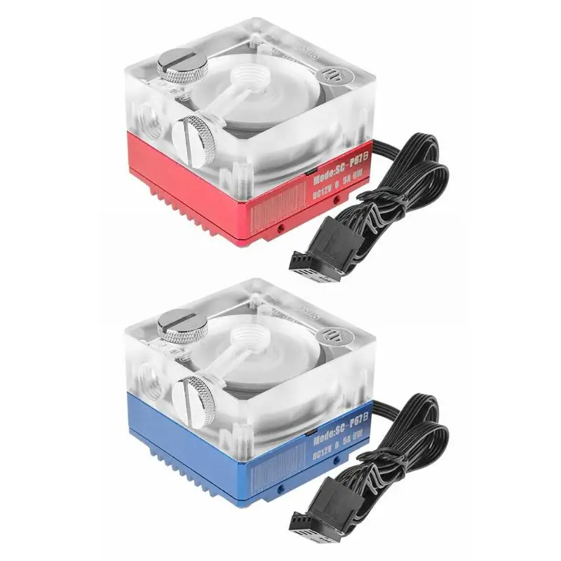 

DC12V RGB Water Cooled Heat Sink Silent Water Pump Circulating Pump Multicolor lamp cooler for PC Water Cooling System