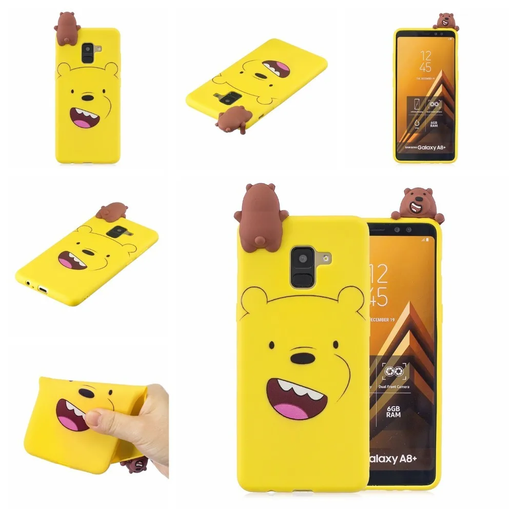 3D Diy Cartoon Animal Phone Case For Samsung Galaxy J3 J4 J5 J6 J7 A3 A5 A6 A7 A8 A9 S7 Edge S8 S9 Plus 2017 2018 Note8/9 Cover