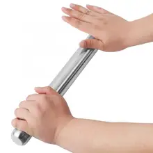 40 см металлическая Скалка из нержавеющей стали для пекарни Печенье Тесто Ролик пекарня пицца