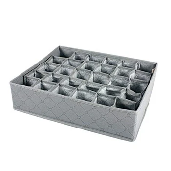 

Promotion! 1 pc cabinet drawer organizer 30 compartments Bra lingerie underwear Tie Storage Boxes socks - gray