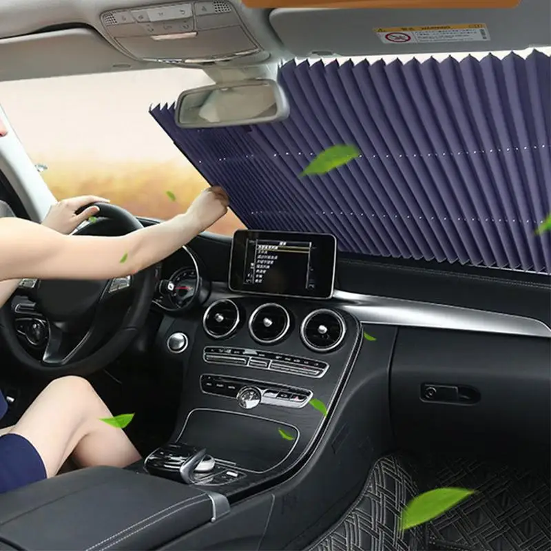 

Universal Upgrade Car Windshield Sun Shade Block Sunshade Cover Front Rear Car Window Sunshade Curtain Strong Heat Resistance
