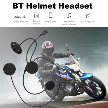 

DK10 Wireless Motorcycle Headset Bluetooth Helmet Headphone 10M Intercom Distance Earphone Hands-free With Mic for Motor