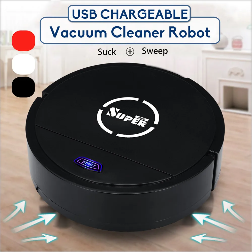 

Noiseless Auto Cleaning Robot 3 Moeds Smart Sweeping Robot Floor Dirt Dust Automatic Rechargeable Electric Vacuum Cleaners