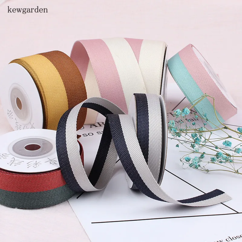 Kewgarden 5/8 &quot1&quot 1 1/2 &quot2 цвета саржа Сатин ленты вручную изготовленная лента DIY с
