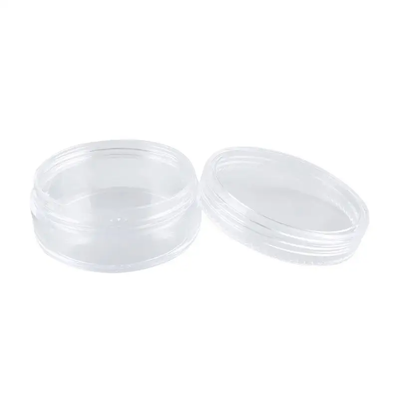 

50Pcs/20pcs Clear Plastic Single Jar Bead Coin Capsules Case Storage Box Small Round Container Make Up Organizer Travel Bottle