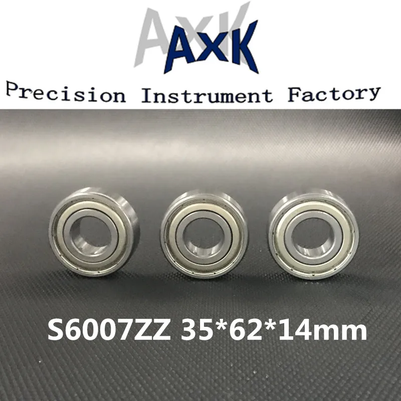 2023 Real New Spedizione Gratuita 2 Pezzi S6007Zz Cuscinetti 35X62X14 Mm Scudo In Acciaio Sfera In Acciaio Inossidabile S6007 Zz Cuscinetti A Sfera Ru