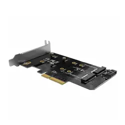 Pa02-Rtk Ngff M.2 К конвертер PCI-E адаптер Pci-E X4 к Ngff Ssd для 2280 мм B ключ + M ключ Ngff M.2 Ssd черный