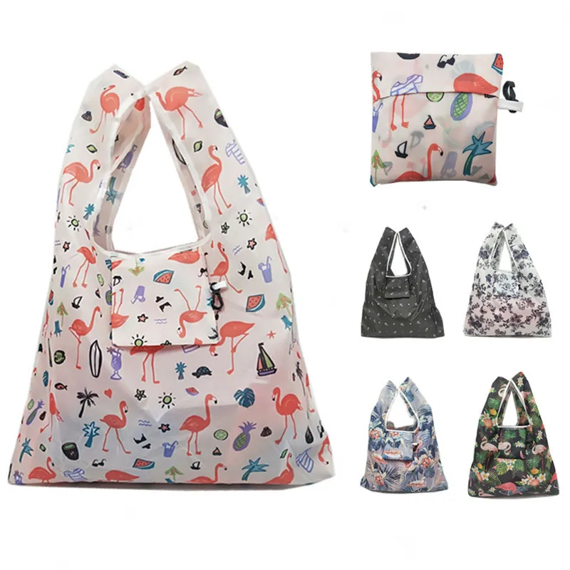 Strawberry Foldable Storage Bag Handbag Shopping Bag Reusable Nylon Eco Tote Bag