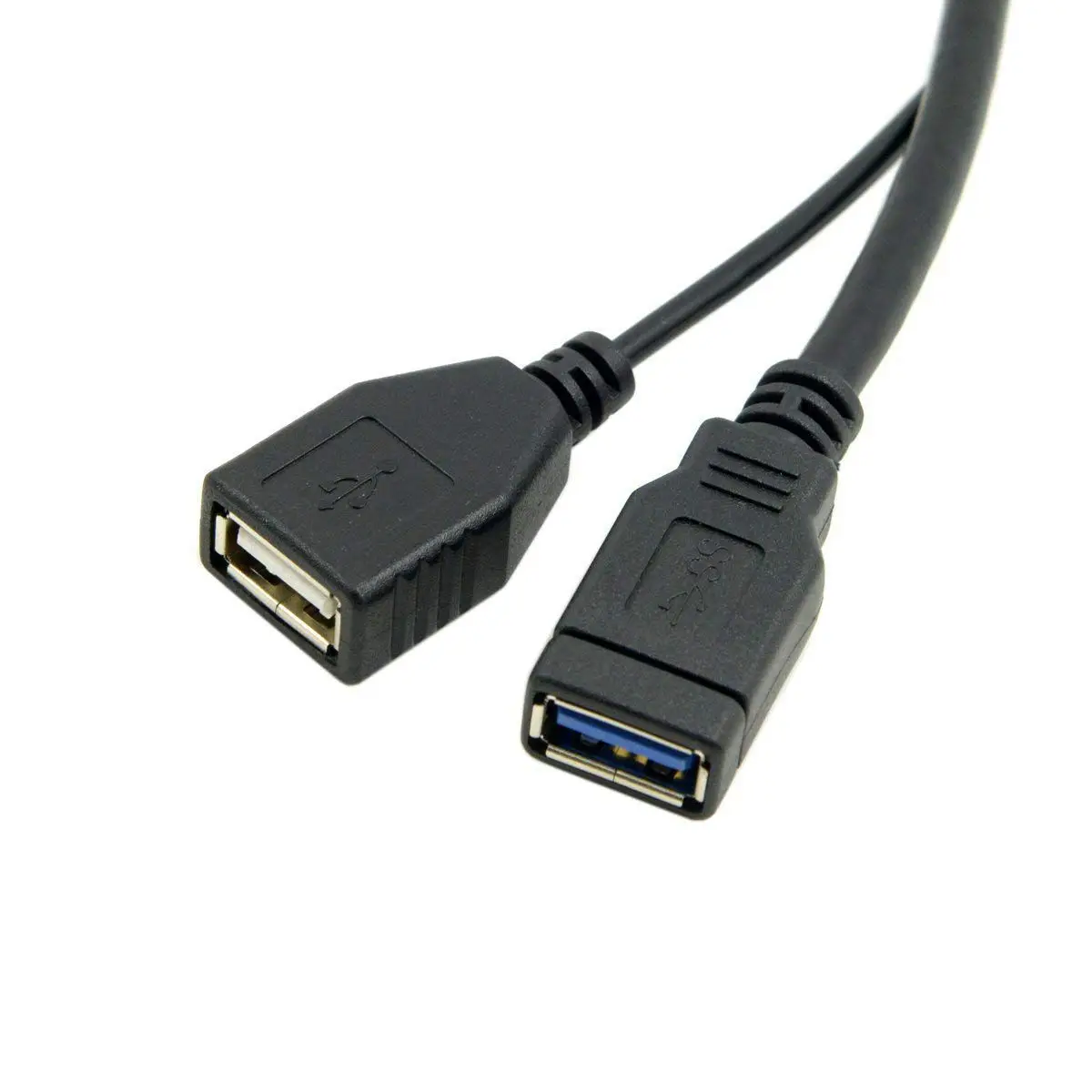 USB 3 0 Женский двойной мужские удлиненные Мощность данных Y кабель удлинитель для 2