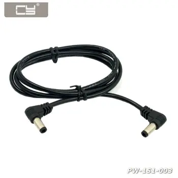 

10pcs/lot DC Power 5.5 x 2.1mm / 2.5mm Male to 5.5 2.1/2.5mm Male Plug Cable 90 Degree Right Angled 60cm