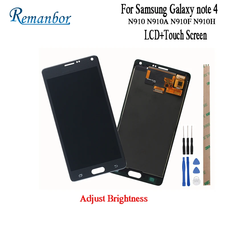 Remanbor для Samsung Galaxy Note 4 N910 n910a n910f N910H ЖК дисплей и сенсорный экран 5 7 дюймов сборки