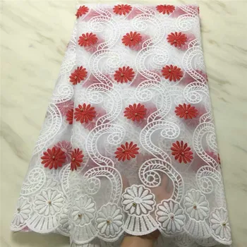 

New arrival huge white vines pattern design with golden beads milk silk fabric PF154 Free shipping African Tulle Lace Fabric