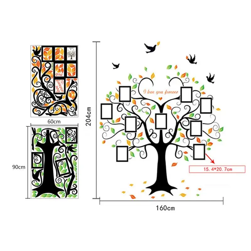 New Design Kitchen Wall Sticker Tree Photo Frame Vinyl Stickers House Decoration Accessories Mural Decor Wallpaper Wall-sticker