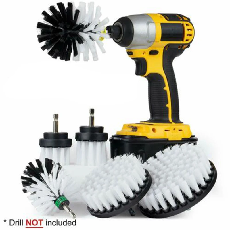 

Power Scrubber Drill Brush Set Cleaner Spin Bathroom Tub Shower Tile Grout Wall