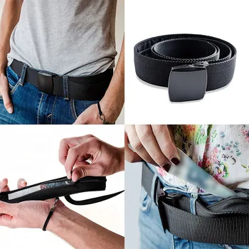 

Secret Compartment Belt Bag Waist Bag Hiding Portable Anti Theft Travel Wallet Stash Money Zipper Fund Security Small Valuables