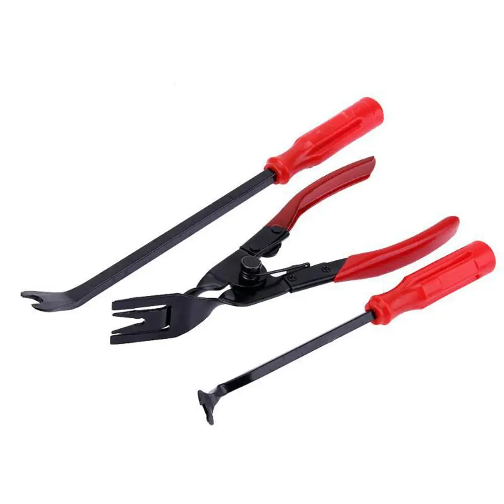 

3pcs/set 6inch Auto Car Repair Tool Car Clip Removal Plier Door Panel Trim Fastener Tool Multifunction Clamp Screwdriver