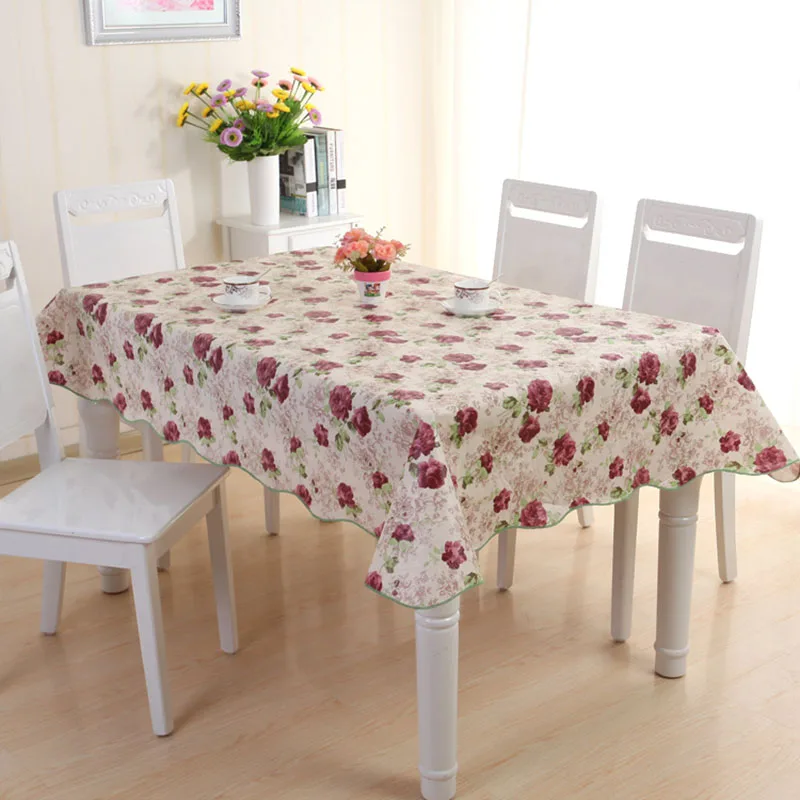 

Oil-Proof Plastic Waterproof Rectangular Anti-Scalding PVC Tablecloth Kitchen Home Accessories Table Cover