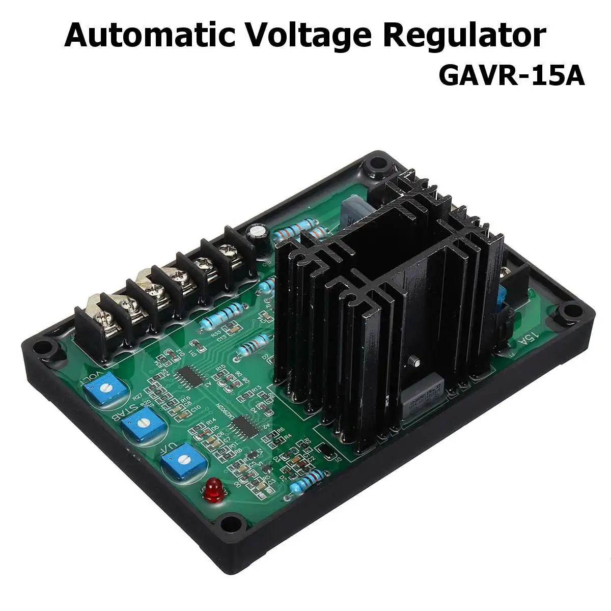 

Automatic Voltage Regulator GAVR-15A 180~240V AC 8W 220/400 VAC Programmable Input Under Frequency Protection EMI Suppression