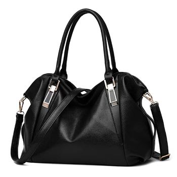 

Fashion Large Capacity Handbags Women Elegant Soft Pu Leather Messenger Bags Ladies Solid Shoulder Bag Female Handbag for Women