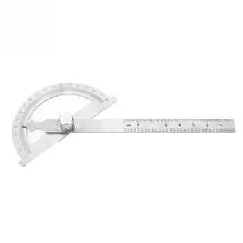 

2 in 1 0-180 Degree Stainless Steel Protractor Goniometer Angle Finder Gauge 15cm Ruler