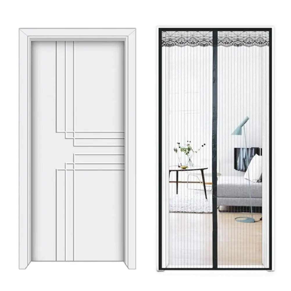 

Magnetic Fly Screen Door Heavy Duty Bug Mesh Curtain With Powerful Magnets And Full Frame Magic Tape Insect Protection Door