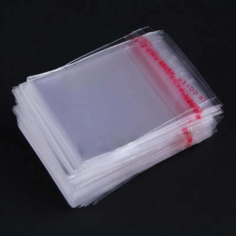 100 шт./компл. Resealable Cellophane прозрачные OPP пакеты самоклеящиеся пластиковые блестки