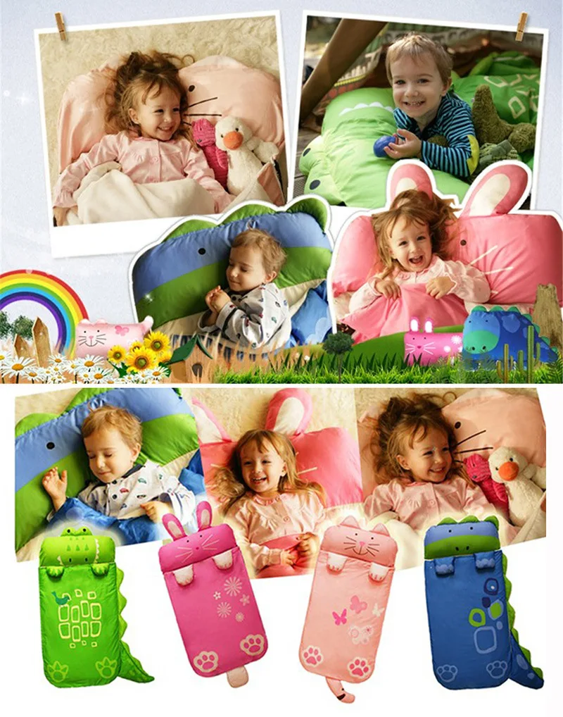 

Multifunctional Thick Baby Sleeping Bag Anti-kick By Kindergarten Babies Four-color Cartoon Lengthened Sleepsack