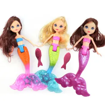 

LED Light Swimming Mermaid Doll Kid Girls Toy Bath Swimming pool With Comb