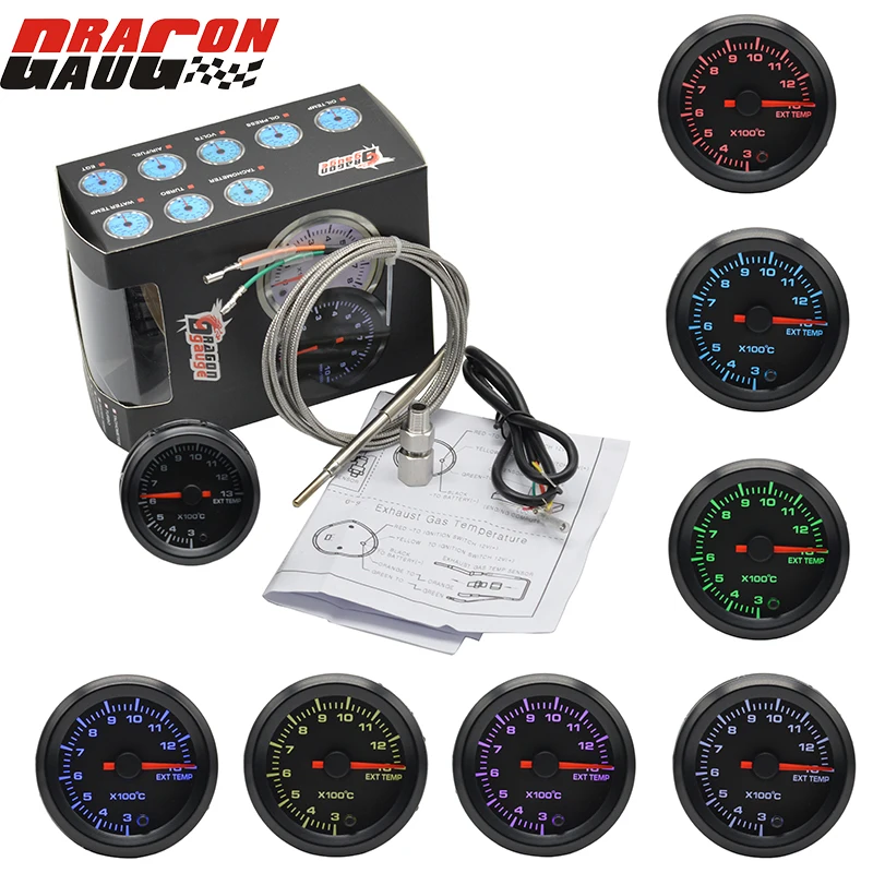 Шаговый двигатель Dragon gauge 52 мм высокая скорость 7 цветов подсветка автомобиля