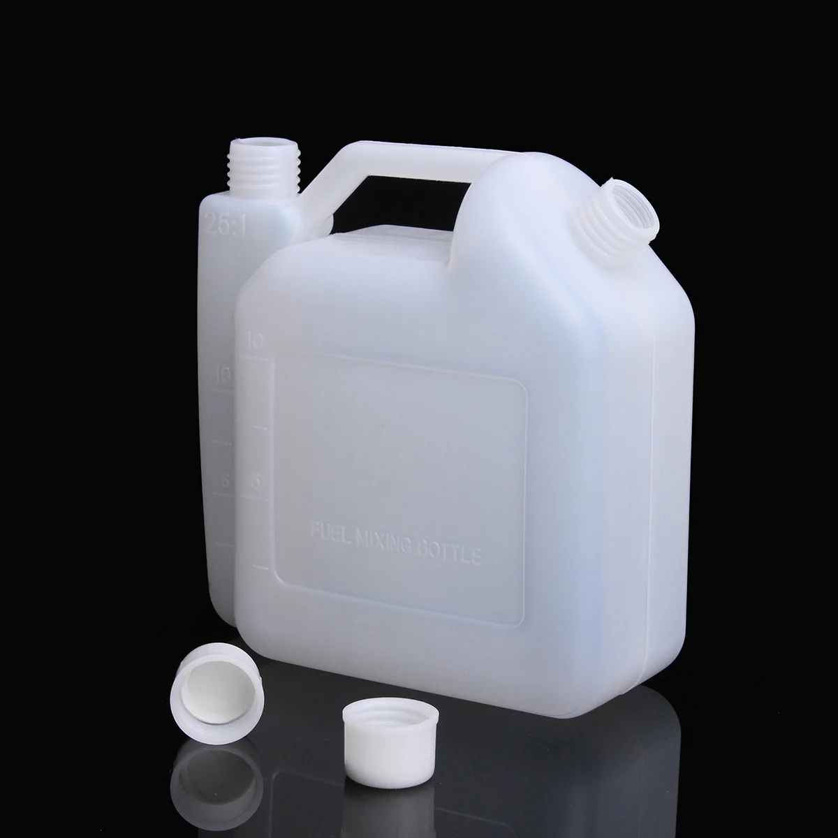 1 Litre 2 Stroke Oil Petrol Fuel Mixing Bottle Tank For Chainsaw Trimmers 1:25 Plastic Fuel Tanks White 15.5x7.3x16.3cm