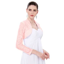 Fashion Women Coat Ladies Long Sleeve Cropped  Shrug Bolero Made Of Exquisite Lace Short Jacket Soft Lightweight Women Coat
