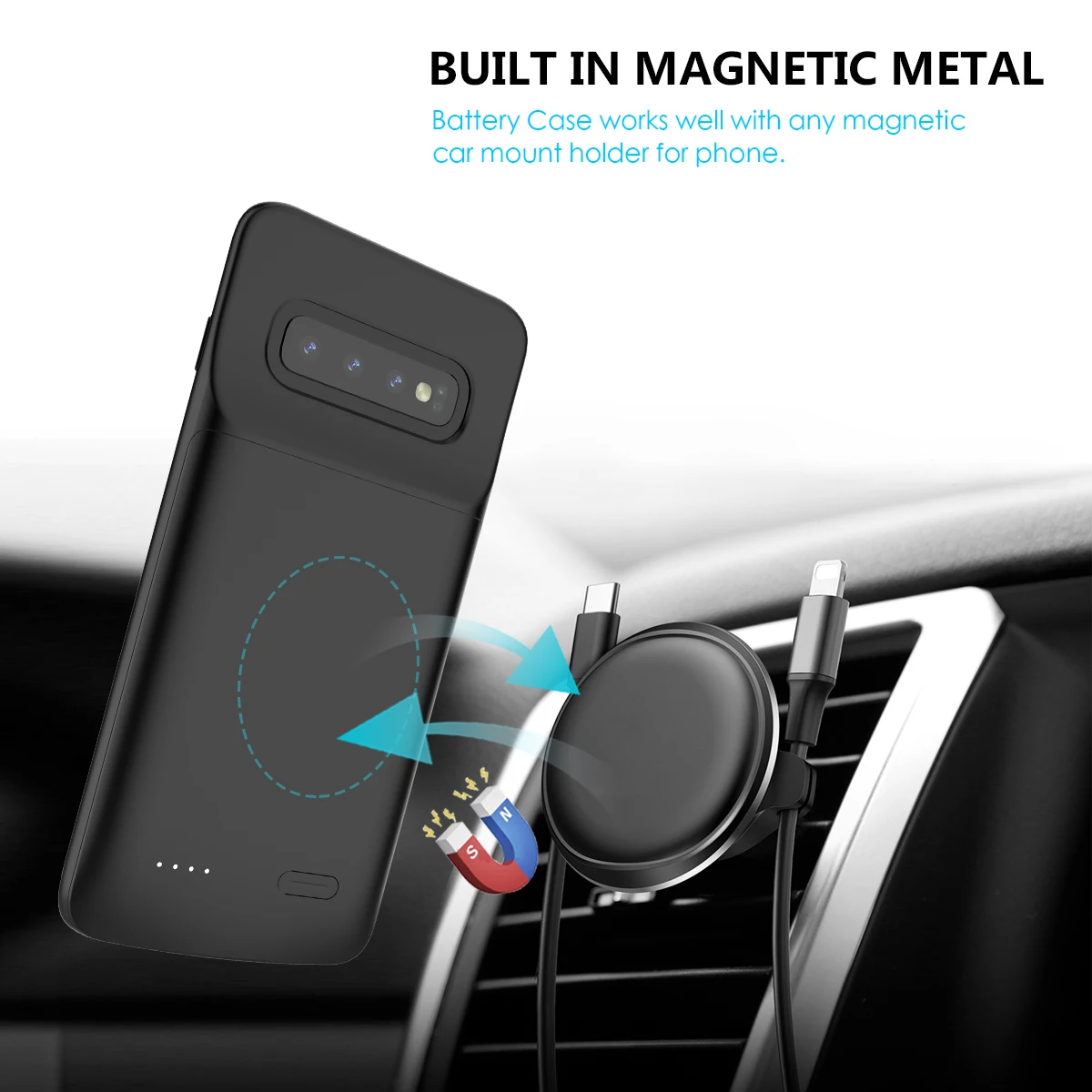 5000mAh Battery Charger Case for Samsung S10 Plus External Backup Power Bank Charger for Galaxy S10e S10 Battery Case 4700mAh