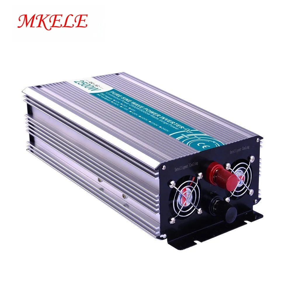 DC 12V 24V 48V к AC 110V 220V инвертор 2500W Чистая синусоида Солнечная энергия цифровой
